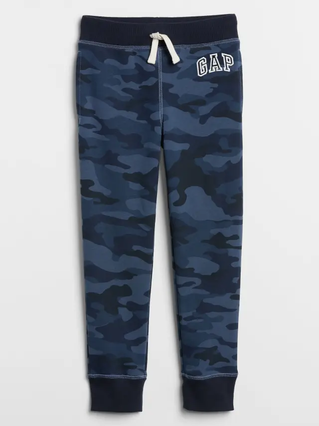 Μπλε Παιδικό Camo Print Gap Logo Pull-On Jogger Παντελόνι Φόρμας blue camo - XS