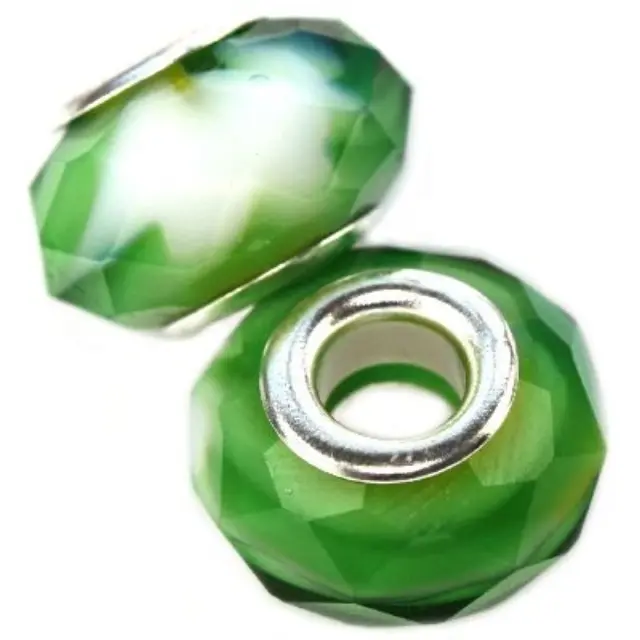 Χάντρα Modular Crystal Green Rainbow 10x14mm - 5τεμ