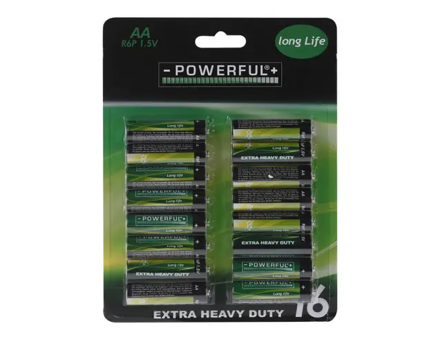 Αλκαλικές μπαταρίες Powerful Extra Heavy Duty - AA - 1.5V - 16 τεμάχια C31020050 2