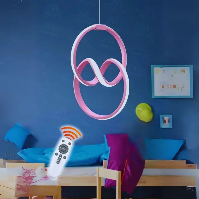 Stewehome Tokyo Ροζ LED Φωτιστικό Σάρκικου 3 Χρωμάτων Ρυθμιζόμενο Φως 25x25x80 cm