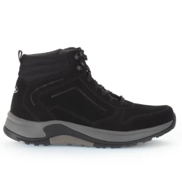 Pius Gabor Μποτάκια Ανδρικό δέρμα Nubuck Μαύρο PGA/800018 01-BLACK
