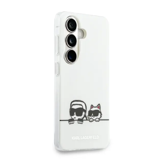 Karl Lagerfeld IML K&CH Peekaboo Logo Magnetic Case for Samsung Galaxy S26+ White 3