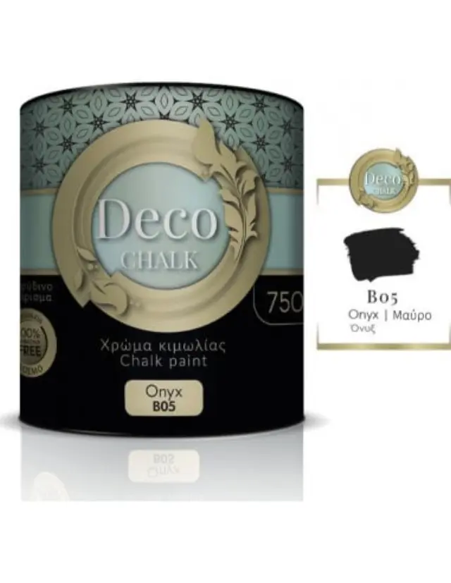 DECO CHALK PAINT B05 ONYX-BLACK 750ml