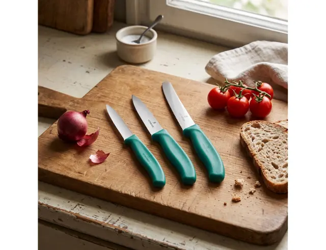 Σετ Μαχαίρια Γενικής Χρήσης Victorinox Swiss Classic με μήκος λεπίδας 8cm, 10cm και 11cm - Green - 3 τεμάχια6.7114.34C1