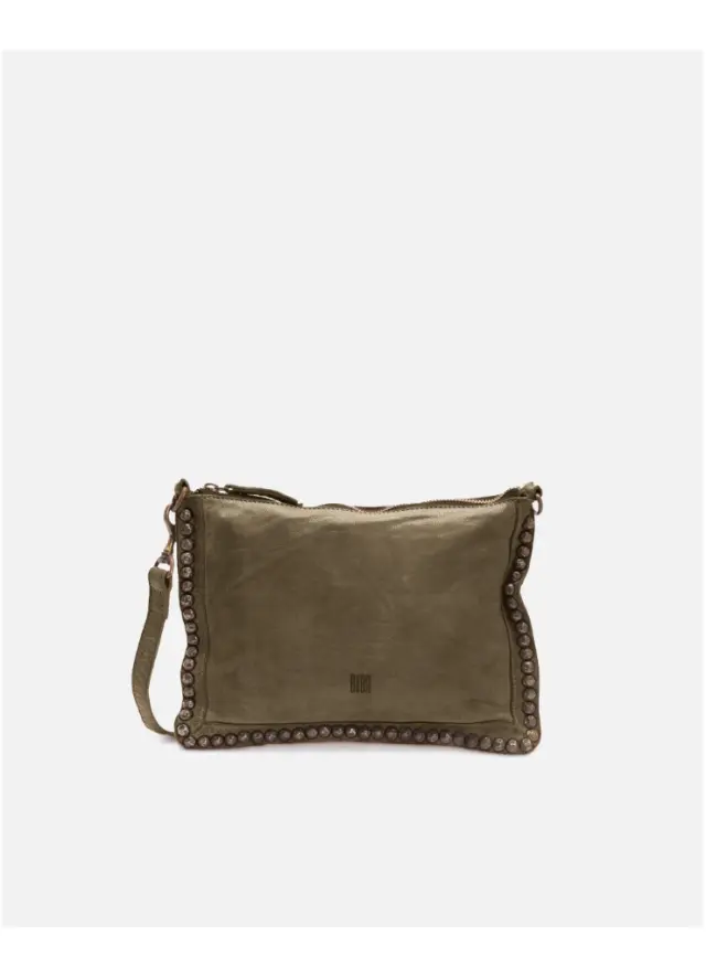 BIBA - Leather cross bag BIBA Portland (KHAKI)