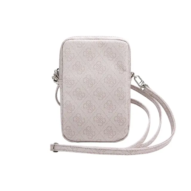 Guess PU 4G Triangle Logo Wallet Phone Bag Zipper Pink 2
