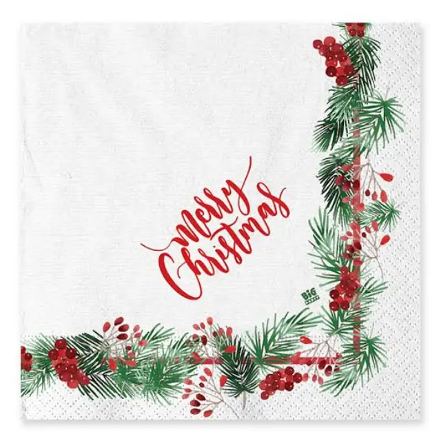 Χαρτοπετσέτες φαγητού Merry Christmas / 16 τεμ.