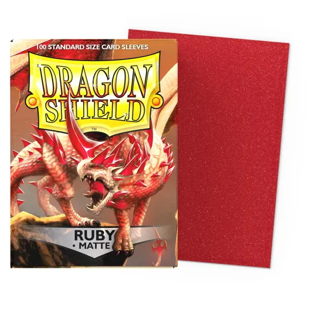 Dragon Shield Matte Sleeves - Ruby (100 Sleeves) 2