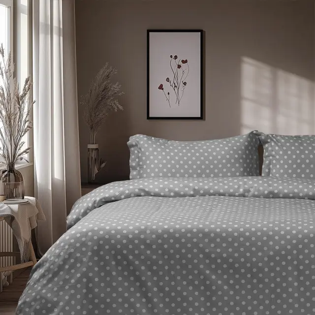 Beauty Home Σετ παπλωματοθήκη υπέρδιπλη Art 10101 Fancy 230×250 Γκρι