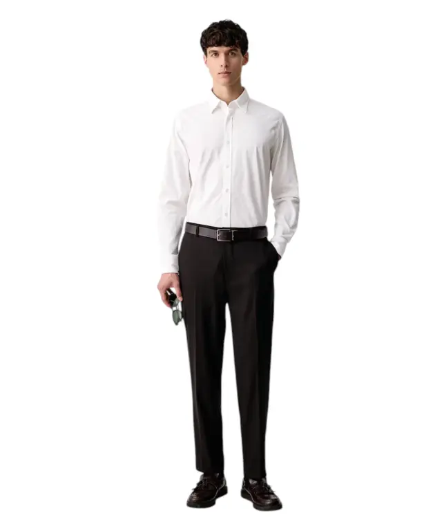 Hugo Boss - Ανδρικό Μακρυμάνικο Πουκάμισο Regular Fit Relegant 6M 50569606-100 Λευκό 2