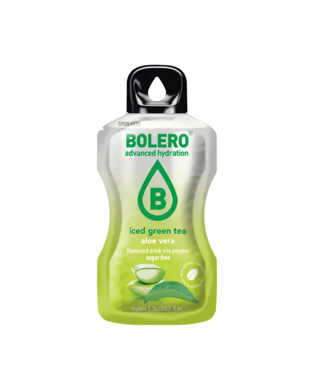 Bolero Iced Green Tea Aloe Vera Flavoured Drink Mix Powder ΧΓ 8gr
