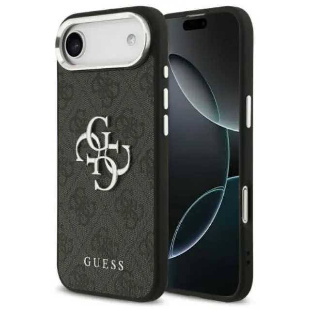Θήκη PU Guess Apple iPhone Air Hardcase Big Logo 4G Μαύρο N69339