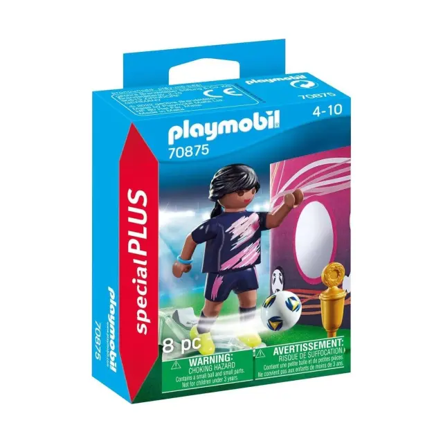 Playmobil Special Plus Γυναίκα Ποδοσφαιριστής Με Τοίχο Εξάσκησης 70875