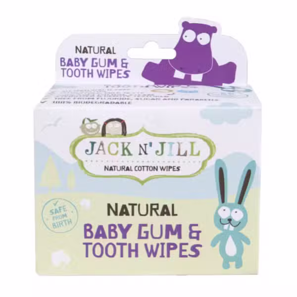 Jack n' Jill Wet Wipes For Gums & Teeth Βρεφική Οδοντόβουρτσα Δαχτύλου για 0m+ 25τμχ