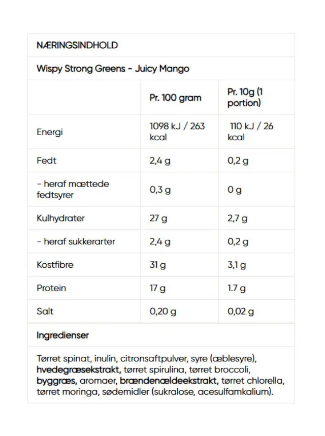 Wispy Strong Greens Juicy Mango, 300 g 2