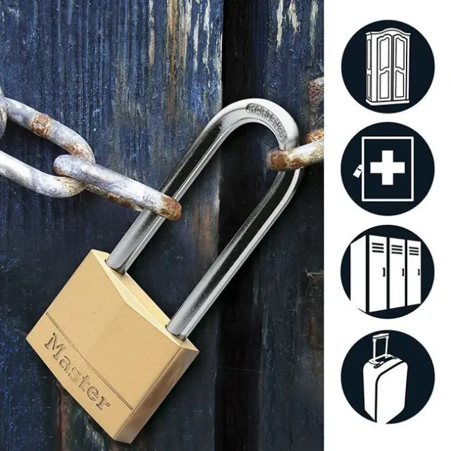 Master Lock 130EURDLJ - Λουκέτο συμπαγές μπρούτζινο 30mm μακρύλαιμο 64mm 3