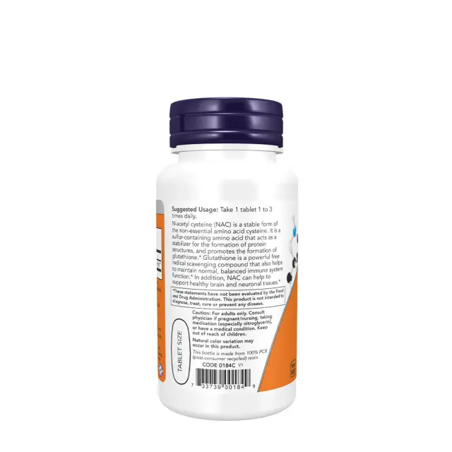 Now Foods NAC - Acetyl-Cysteine 1000 mg 60 Tablets 3