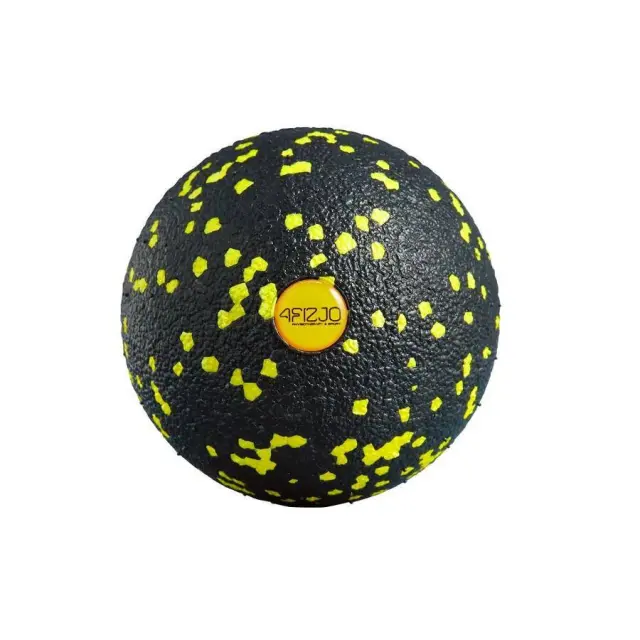 4FIZJO Lacrosse Μπάλα Μασάζ (8cm) Κίτρινο - Μαύρο - 1240