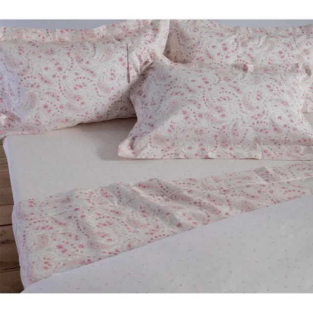 ΣΕΤ ΣΕΝΤΟΝΙΑ ΥΠΕΡΔΙΠΛΑ MIRELLE 240X270 NEF-NEF HOMEWARE, 100% BAMBAKI - ECRU/PINK (039551) 2