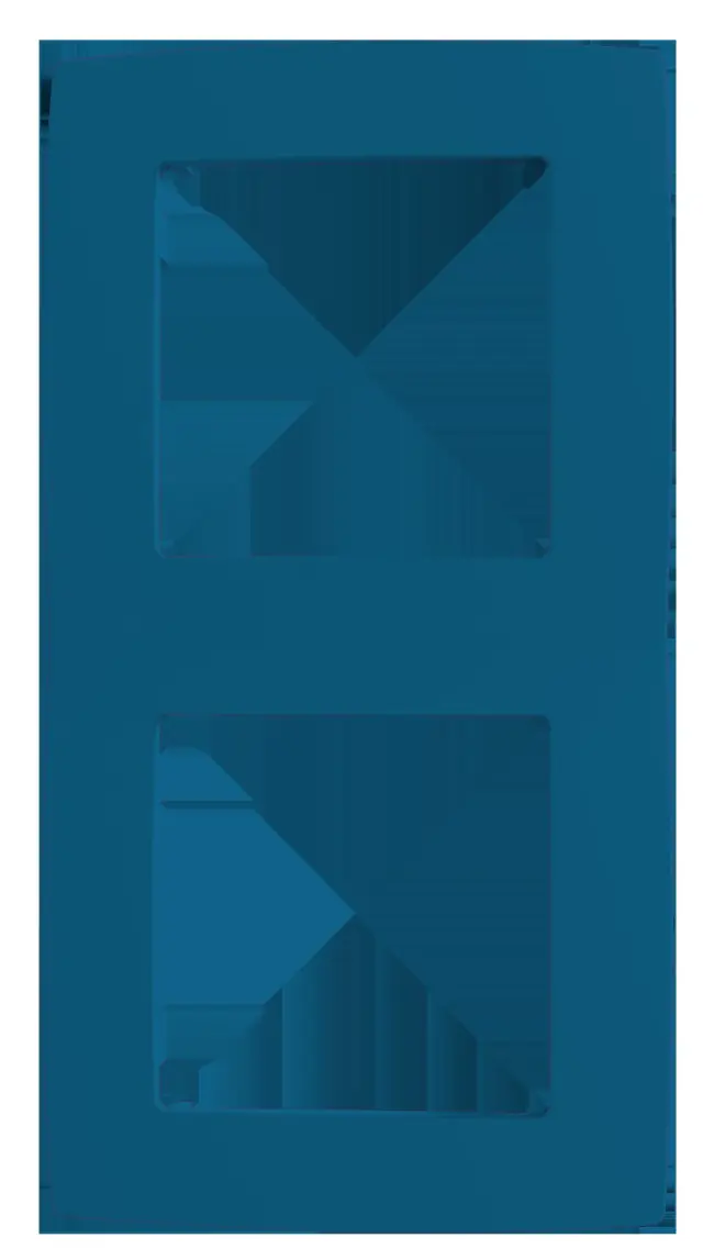 PRIME ΠΛΑΙΣΙΟ 2 ΘΕΣΕΩΝΓΑΛΑΖΙΟ IP20 / 1000119109