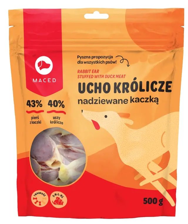 MACED Duck with rabbit ear - dog chew - 500g