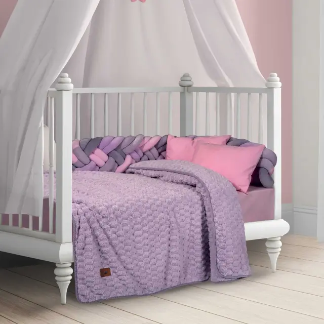 Κουβέρτα χειμωνιάτικη αγκαλιάς 80x110 Λιλά 8835 Greenwich Polo Club 2