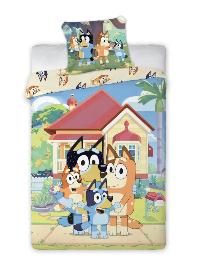 Bed Linen - Junior Size 100 x 140 cm - Bluey Family (1029599) - Baby and Children