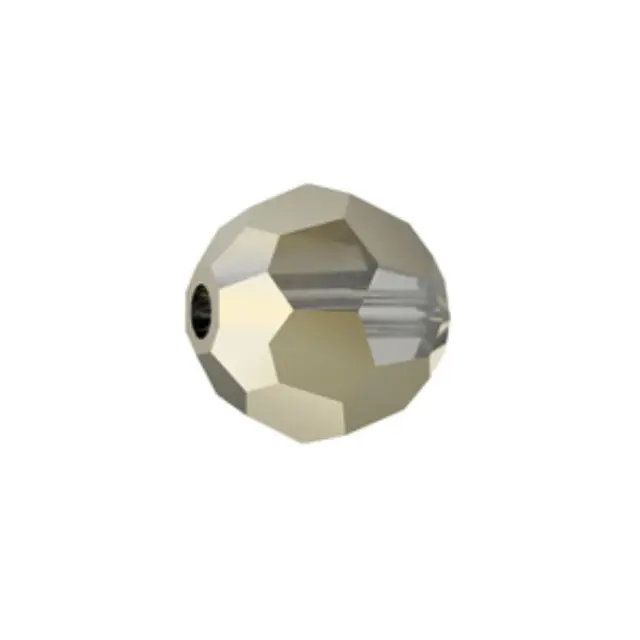 Swarovski 5000 Faceted Round Crystal Metallic Light Gold 2x 6mm - 10τεμ