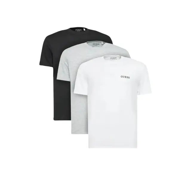 Guess Ανδρικό Φανελάκι Organic Cotton - Τριπλό Πακέτο, Χρώμα Grey White Black Com