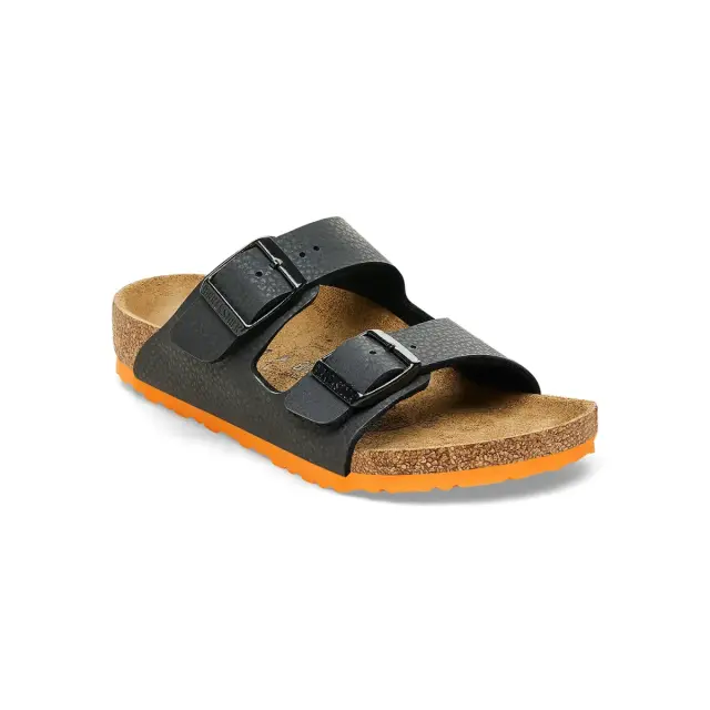 Birkenstock Παιδικές Παντόφλες Σανδάλια Arizona Kids Birko-Flor Narrow, Χρώμα Desert Soil Black - 33