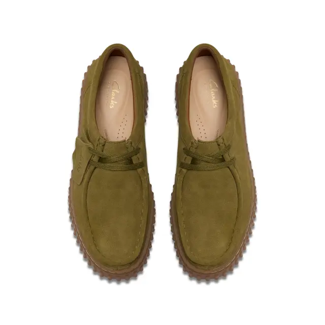Clarks Torhill Bee Δερμάτινο Γυναικείο Παπούτσι Olive Suede (26184586) - 37 2