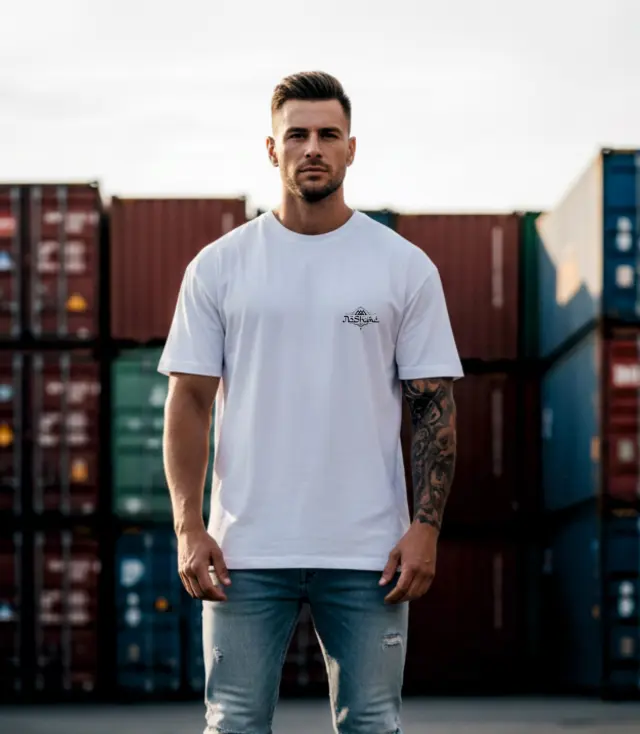 T-shirt Noshame® Oversized Λευκό με τύπωμα - 142604 - XXL 2