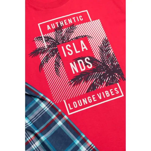 Πυτζάμα Παιδική Καλοκαιρινή Minerva Islands Κόκκινο No6 61947-118 3