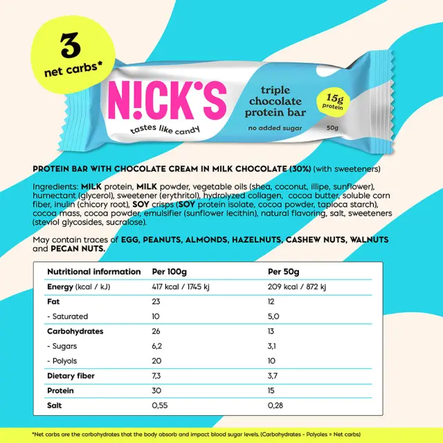 Nick's Triple Chocolate Protein Bar 2