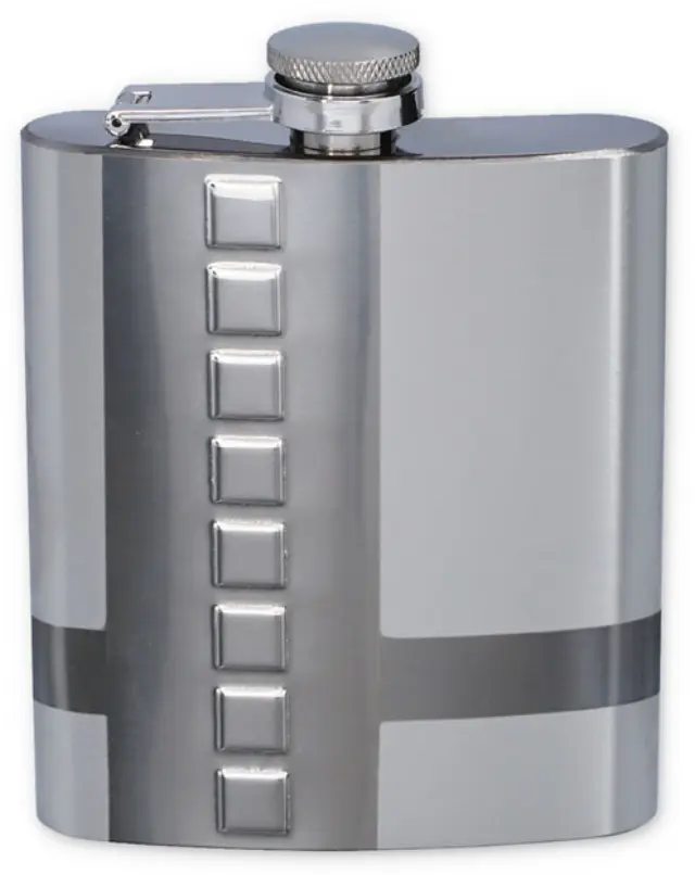 Hip Flask Φλασκί Ποτού Chrome Mat Cross (F3130) - 180ml