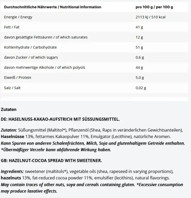 Hazelnut Cocoa Vegan Spread 200g Inlead 2