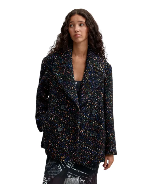 Desigual - Γυναικείο Ημίπαλτο Bottone 26WWEW21-2000 Μαύρο 2
