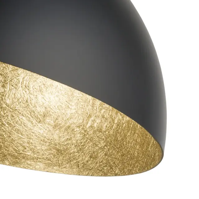 SFERA καμπάνα κρεμαστό φωτιστικό μαύρο/χρυσό Ø 50 cm 2