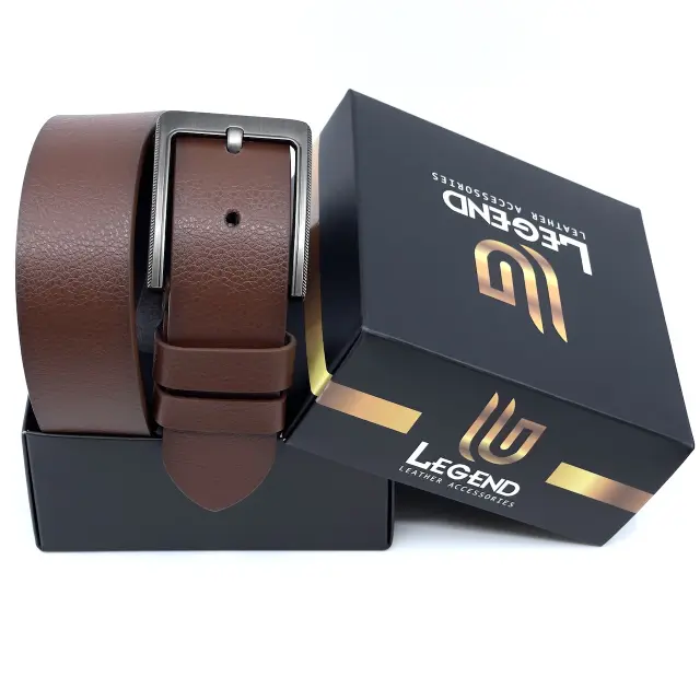 Καφέ Δερμάτινη Ζώνη Full Grain 4 cm 3