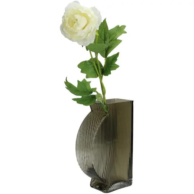 Βάζο Καφέ Γυαλί 12x6x20cm 3