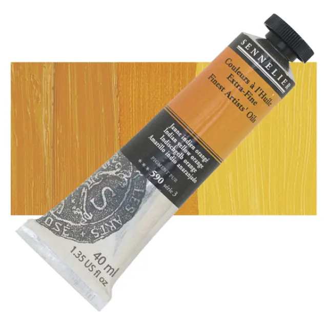 Sennelier Λάδι Finest Artists Oil 590 Indian Yellow Orange - 40ml
