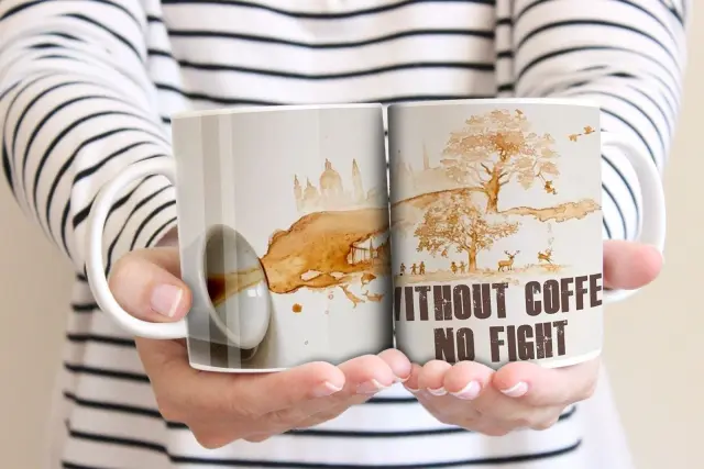 Κούπα COFFEE 1Κούπα κεραμική 330ml λευκη με συσκευασία δώρου " (COFFEE 06)