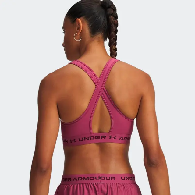 Under Armour Crossback Mid Bra (1361034-659) - Φούξια 2