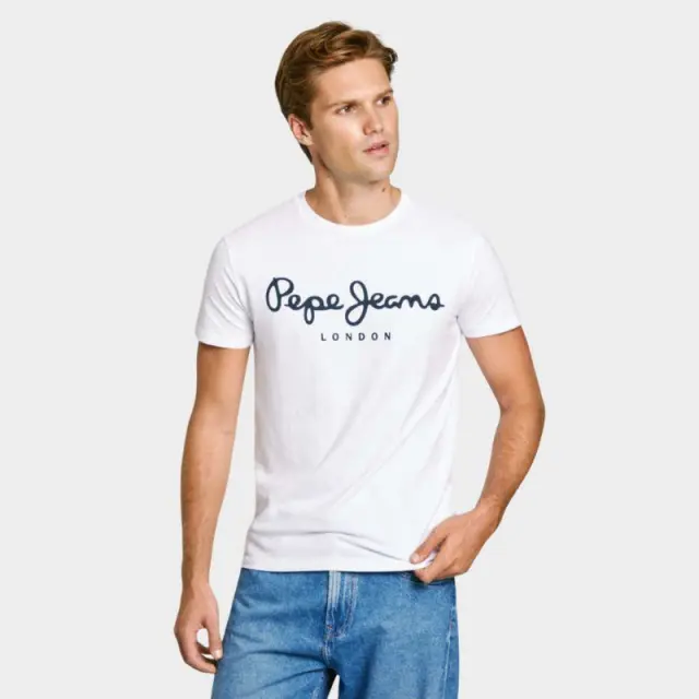 Pepe Jeans - Ανδρικό T-shirt Original Stretch PM508210-800 Λευκό - 2XL