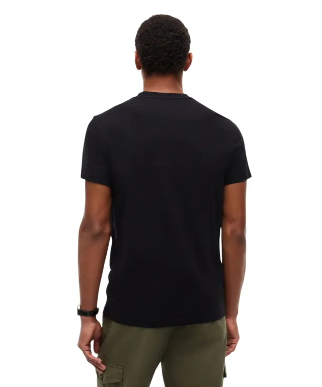 Tommy Hilfiger - Ανδρικό T-shirt Signature Chest Slim Fit DM0DM23550-BDS Μαύρο 3