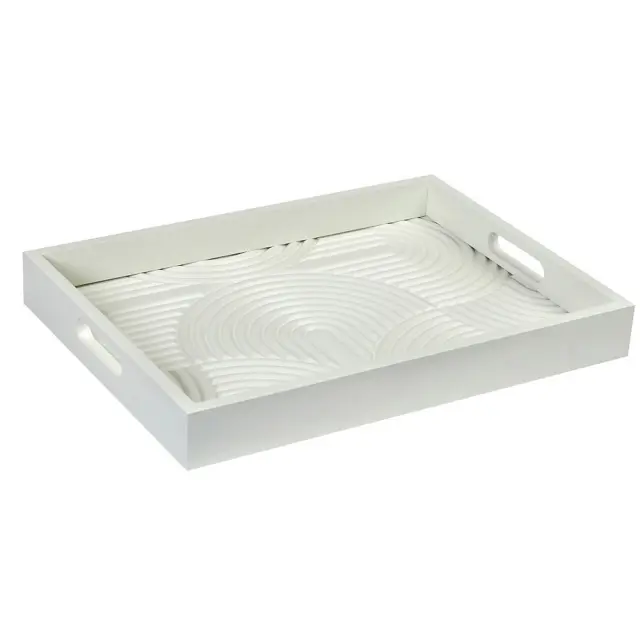 Δίσκος ξύλινος λευκός 42x30cm Espiel DAF108