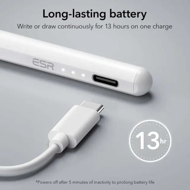 ESR Digital+ Magnetic Stylus Pen to Apple iPad White 2