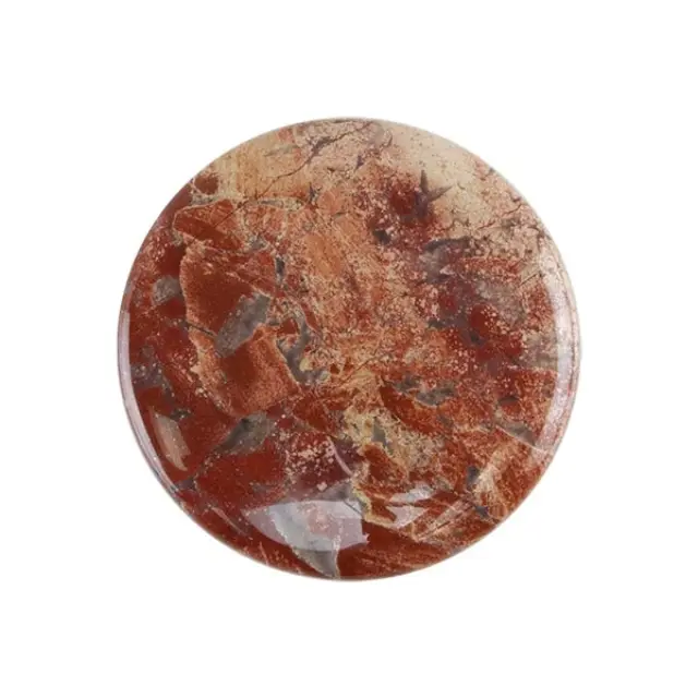 Καμπουσόν Ίασπις Brecciated Στρογγυλό - Ø4mm - 5τεμ