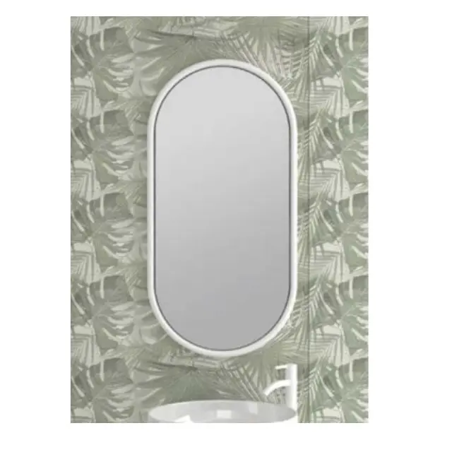 Ivy Oval Καθρέπτης Μπάνιου 45x90cm Λευκός 2