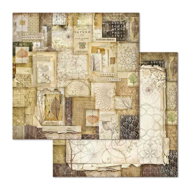 Χαρτί Scrapbooking Stamperia Διπλής Όψης - Forest Natura Patchwork - 31x30cm